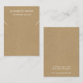 Carte d'affichage Rusic Kraft ou Bracelet (Devant / Derrière)