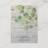 Carte d'affichage Rustic Greenery Gold Leaf (Dos)