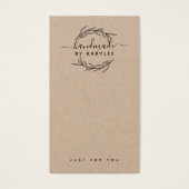 Carte d'affichage Rustic Laurel Leaf Bijoux d'orei (Devant)