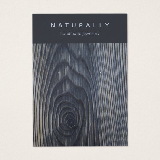 Carte d'affichage Rustic Wood Grain Earring Bijoux (Devant)