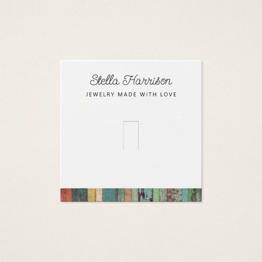 Carte d'affichage Rustique Chic Ring Bijoux (Devant)