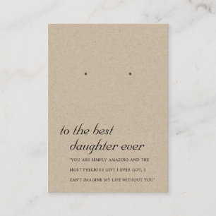 CARTE D'AFFICHAGE RUSTIQUE DE LA FILLE DE KRAFT