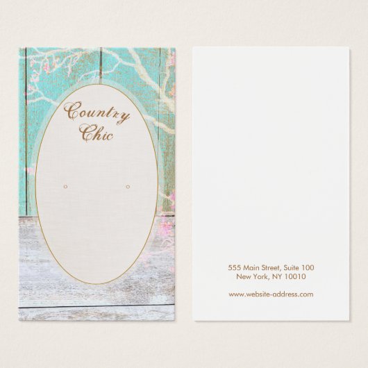 Carte d'affichage rustique de l'oreille par pays (Devant & derrière)