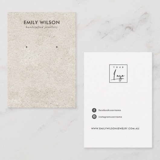 CARTE D'AFFICHAGE RUSTIQUE DE STUCCO BLANC STUD EA (Devant / Derrière)