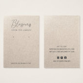 Carte d'affichage Rustique Faux Kraft Papier (Devant & derrière)