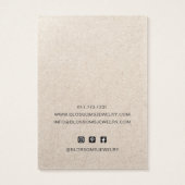 Carte d'affichage Rustique Faux Kraft Papier (Dos)