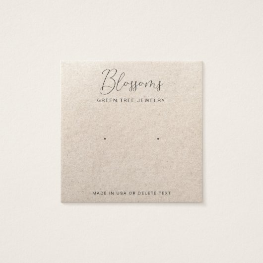 Carte d'affichage Rustique Faux Kraft Papier (Devant)