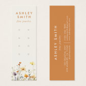 Carte d'affichage Rustique Fleur sauvage à oreille (Devant & derrière)