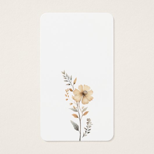 Carte d'affichage Rustique Fleurs sauvages d'aquar (Dos)