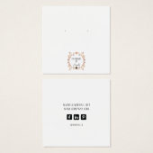 Carte d'affichage Rustique Floral Oreille Bijoux (Devant & derrière)