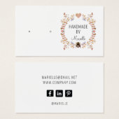 Carte d'affichage Rustique Floral Oreille Bijoux (Devant & derrière)