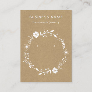 Carte d'affichage Rustique Floral Wreath Kraft