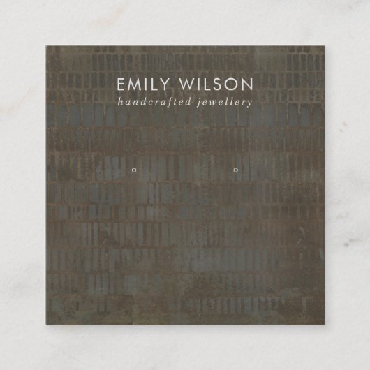CARTE D'AFFICHAGE RUSTIQUE GRAY BRONZE LINE STUD E (Devant)