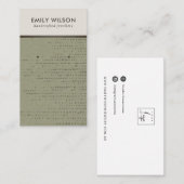 CARTE D'AFFICHAGE RUSTIQUE GREEN KRAFT WHITE STUD  (Devant / Derrière)