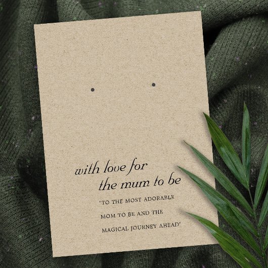 CARTE D'AFFICHAGE RUSTIQUE KRAFT MUM À RECEVOIR