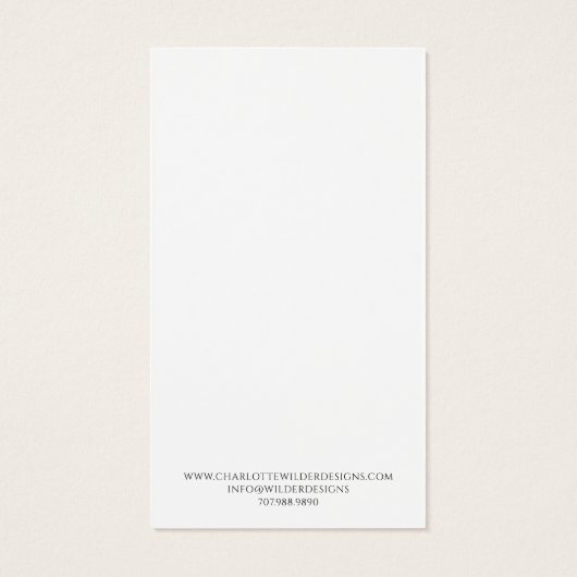 Carte d'affichage Rustique pour bijoux en collier (Dos)