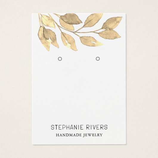 Carte d'affichage Rustique QR Code Boucles d'oreil (Devant)