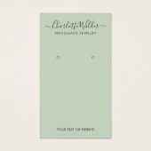 Carte d'affichage Rustique Sage Green Script (Devant)