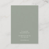 Carte d'affichage Sage Green Gold Green (Dos)