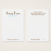 Carte d'affichage Sassy Bow & Jewelry (Devant & derrière)