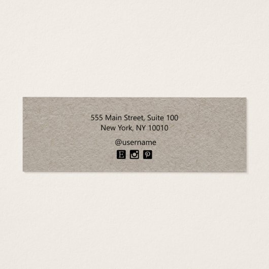 Carte d'affichage Script Stud à oreille Kraft (Dos)