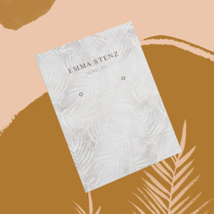 Carte d'affichage Silver Grey & Dusty Pink Palm