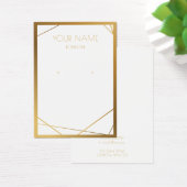 Carte d'affichage simple à bordure, or géométrique (Bureau)
