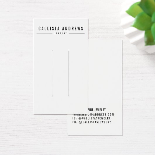 Carte d'affichage simple à cheveux blancs (Bureau)