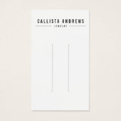 Carte d'affichage simple à cheveux blancs (Devant)