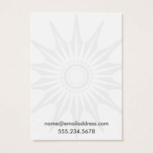 Carte d'affichage simple à main blanche pour porte (Dos)