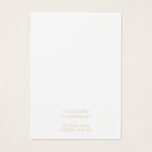 Carte d'affichage simple à oreille avec bordure en (Dos)