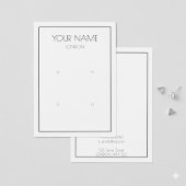 Carte d'affichage simple à oreille avec bordure mi