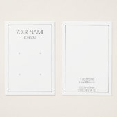 Carte d'affichage simple à oreille avec bordure mi (Devant & derrière)