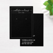 Carte d'affichage simple à oreille blanche noire (Bureau)
