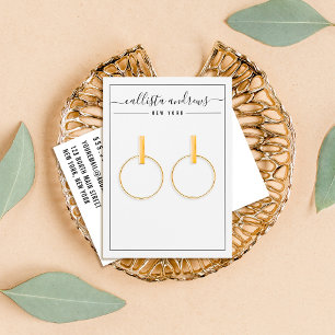 Carte d'affichage simple à oreille blanche noire