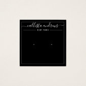 Carte d'affichage simple à oreille blanche noire (Devant)