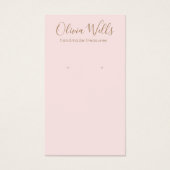 Carte d'affichage simple à oreille de script rose (Devant)