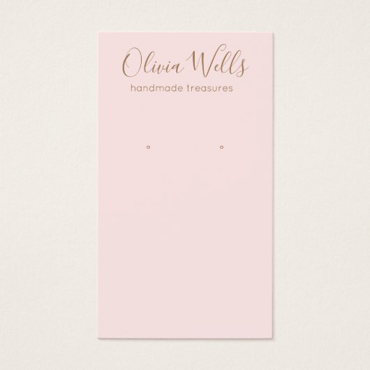 Carte d'affichage simple à oreille de script rose (Devant)