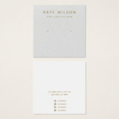 Carte d'affichage simple à oreille grise (Devant & derrière)