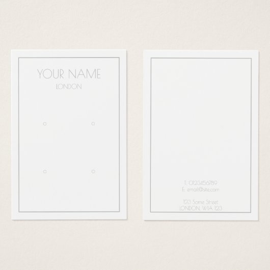 Carte d'affichage simple à oreille multiple (Devant & derrière)