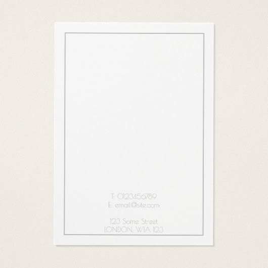 Carte d'affichage simple à oreille multiple (Dos)