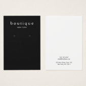 Carte d'affichage simple à oreille noire (Devant & derrière)