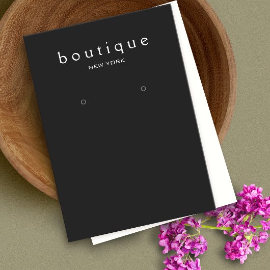 Carte d'affichage simple à oreille noire