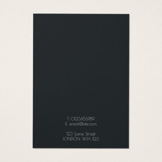 Carte d'affichage simple à oreille noire (Dos)