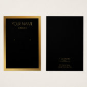 Carte d'affichage simple à oreille noire avec bord (Devant & derrière)