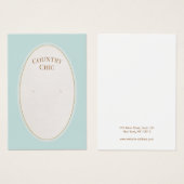 Carte d'affichage simple à oreille par pays (Devant & derrière)