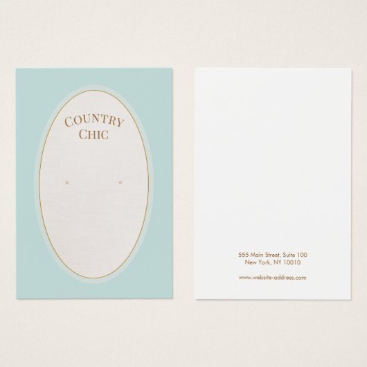 Carte d'affichage simple à oreille par pays (Devant & derrière)