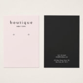 Carte d'affichage simple à oreille rose (Devant & derrière)