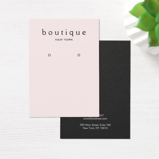 Carte d'affichage simple à oreille rose (Bureau)