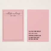 Carte d'affichage simple à oreille rose noire (Devant & derrière)